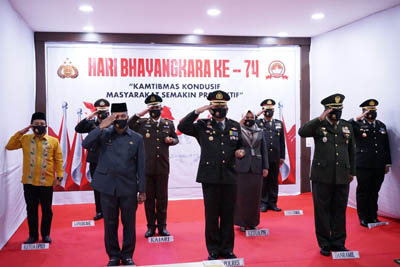 Kapolres Siak IKuti Upacara Hari Bhayangkara Secara Virtual